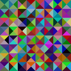 Poster - Multicolored geometric abstract triangle mosaic pattern background - vector graphic from triangles