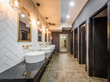 © poplasen - Big and luxury public toilet interior