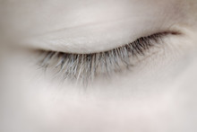 Closeup Of A Child`s Closed Eye