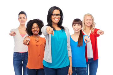 Wall Mural - international group of happy smiling women