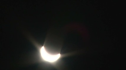 Wall Mural - august 21, 2017 time lapse of the solar eclipse with moon covering sun over oregon.