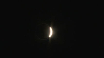 Wall Mural - august 21, 2017 time lapse of the solar eclipse with moon covering and passing over the sun.