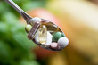 Nahrungsergänzungsmittel- Pillen Tabletten Kapseln bunt