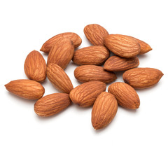 almond nuts isolated on white background close up