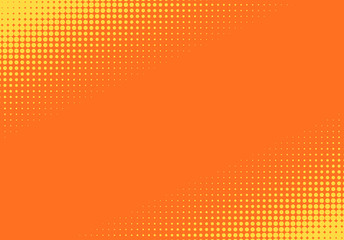 Poster - Pop art styled halftone retro background with comic dots