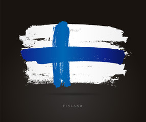 Poster - Flag of Finland. Abstract concept