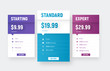 © olegphotor - Vector web price tables template with an arrow and tariff name