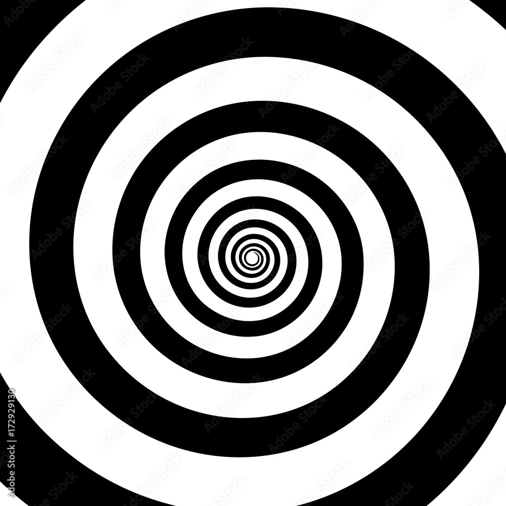 Spiral color black on the white background. Vector illustration - obrazy, fototapety, plakaty 