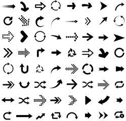 Poster - Set of arrow icons. - stock vector.