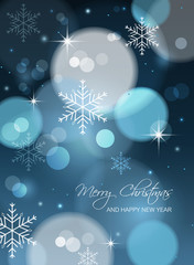 Poster - merry christmas and happy new year postcard.