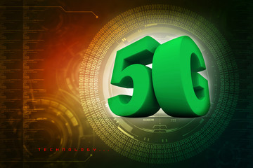 Poster - 3d rendering 5G Network 5G Connection