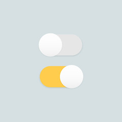 Poster - Clean minimalistic vector on/off toggle switch buttons