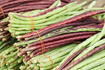 Long bean for cooking in the market