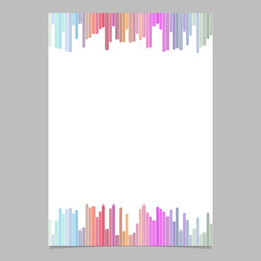 Poster - Abstract page template design from vertical stripes - vector brochure illustration with white background