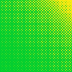 Poster - Abstract geometric halftone dot pattern background - vector design from yellow circles in varying sizes on green background