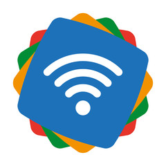 Sticker - App Icon bunt - WLAN