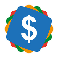 Poster - App Icon bunt - USDollar - Symbol