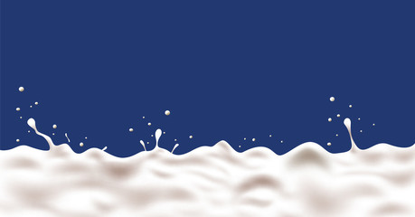 Wall Mural - Realistic natural milk illustration