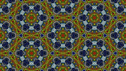 Wall Mural - kaleidoscopic vj seamless loop