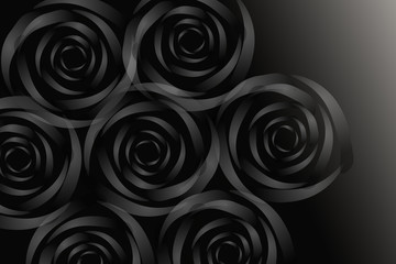 Wall Mural - dark backround or frame with rose like shadows