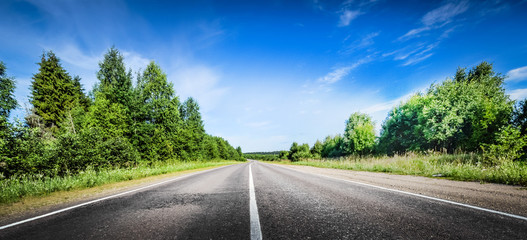  Beautiful road panorama in forest