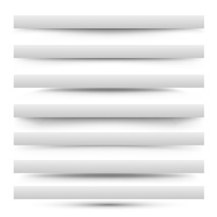 shadow set design element on the white background . vector illustration