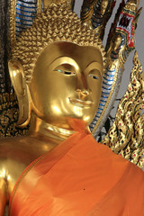 Wall Mural - Golden Buddha taking the earth to witness. Wat Pho - Wat Phra Chettuphon. 1788. Bangkok.