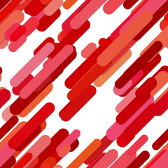 Poster - Seamless chaotic rounded diagonal stripe pattern background - vector graphic with shadow effect from red lines on white background