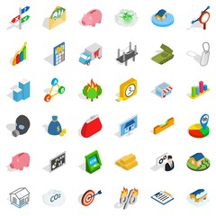 Poster - Feedback icons set, isometric style