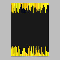 Poster - Poster template from vertical lines in yellow tones - vector brochure graphic design with black background