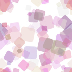 Poster - Repeating abstract geometric square pattern background - vector design from random rotated squares with opacity effect
