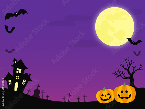 ハロウィン イラスト 背景 横 Stock Vector Adobe Stock