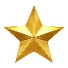 Wall Mural - golden star - 3d render