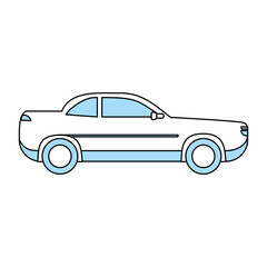 Canvas Print - car sideview icon image vector illustration design