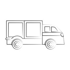 Sticker - delivery truck icon image vector illustration design