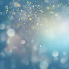 Wall Mural - New year and Xmas Defocused Background With Blinking Stars. EPS 10 vector