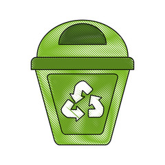 Poster - Recycle trash can icon vector illustration graphic design