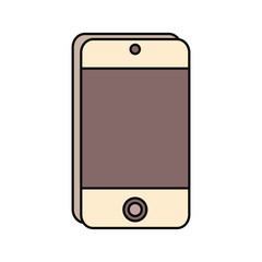 smartphone device icon over white background vector illustration