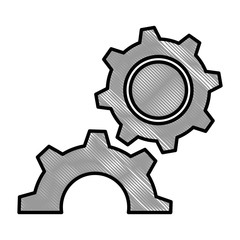 gears machine isolated icon