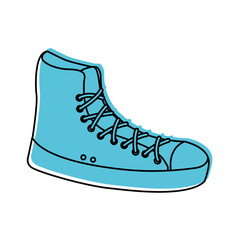 sneaker sport fashion trendy casual vector illustration