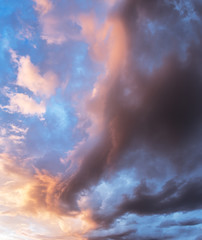 Wall Mural - Colourful cloudy sky.