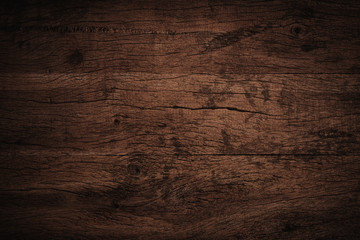 Old grunge dark textured wooden background,The surface of the old brown wood texture