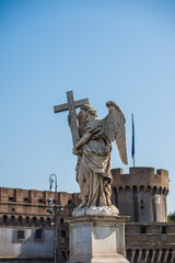 Wall Mural - Angel statue from Castel Sant Angelo in Rome, Italy.