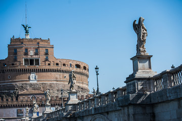 Wall Mural - Angel statue from Castel Sant Angelo in Rome, Italy.