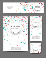 Wall Mural - Set of promotional flyers
