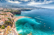 Scenic aerial view of Sorrento, Italy, during summertime