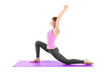 © Africa Studio - Young woman practicing yoga pose on white background
