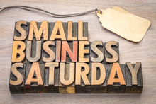Small Business Saturday In Wood Type