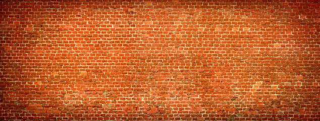  Red Brick wall panoramic view.