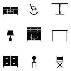 Wall Mural - furniture icon set